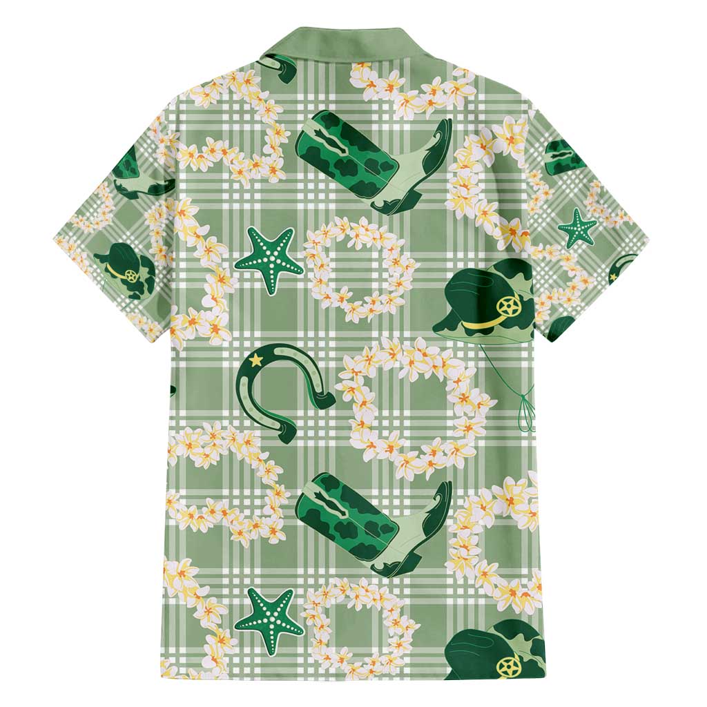 Aloha Hawaii Paniolo Mint Palaka Family Matching Puletasi and Hawaiian Shirt Coastal Rodeo LT7 - Polynesian Pride