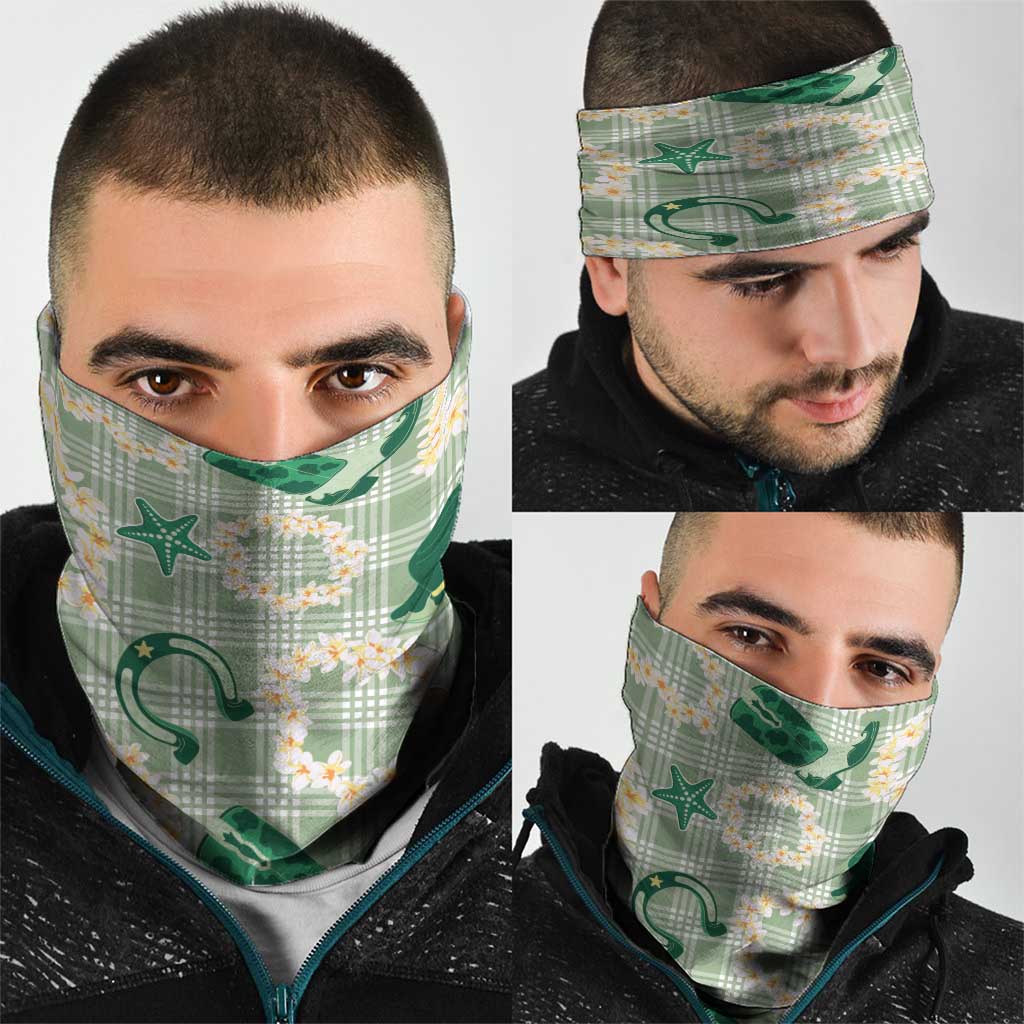 Aloha Hawaii Paniolo Mint Palaka Neck Gaiter Coastal Rodeo - Polynesian Pride