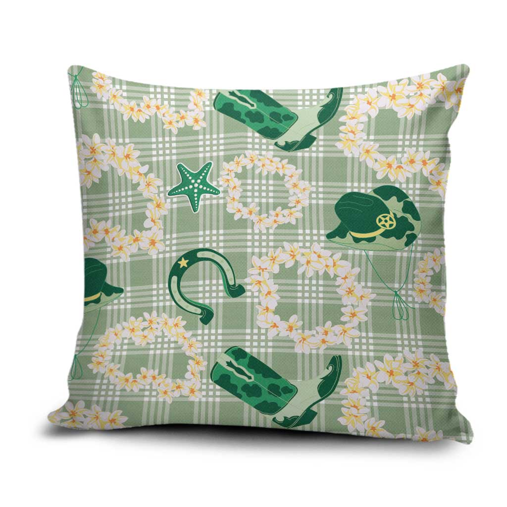 Aloha Hawaii Paniolo Mint Palaka Pillow Cover Coastal Rodeo LT7 Mint - Polynesian Pride