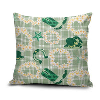 Aloha Hawaii Paniolo Mint Palaka Pillow Cover Coastal Rodeo LT7 Mint - Polynesian Pride
