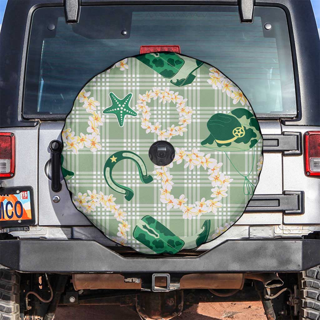Aloha Hawaii Paniolo Mint Palaka Spare Tire Cover Coastal Rodeo - Polynesian Pride