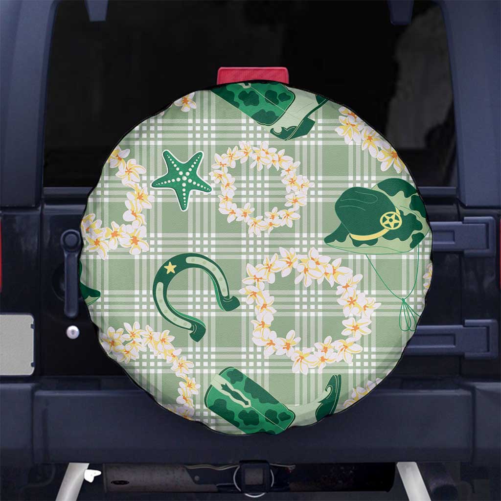 Aloha Hawaii Paniolo Mint Palaka Spare Tire Cover Coastal Rodeo - Polynesian Pride