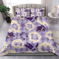 Aloha Hawaii Paniolo Lavender Palaka Bedding Set Coastal Rodeo - Polynesian Pride