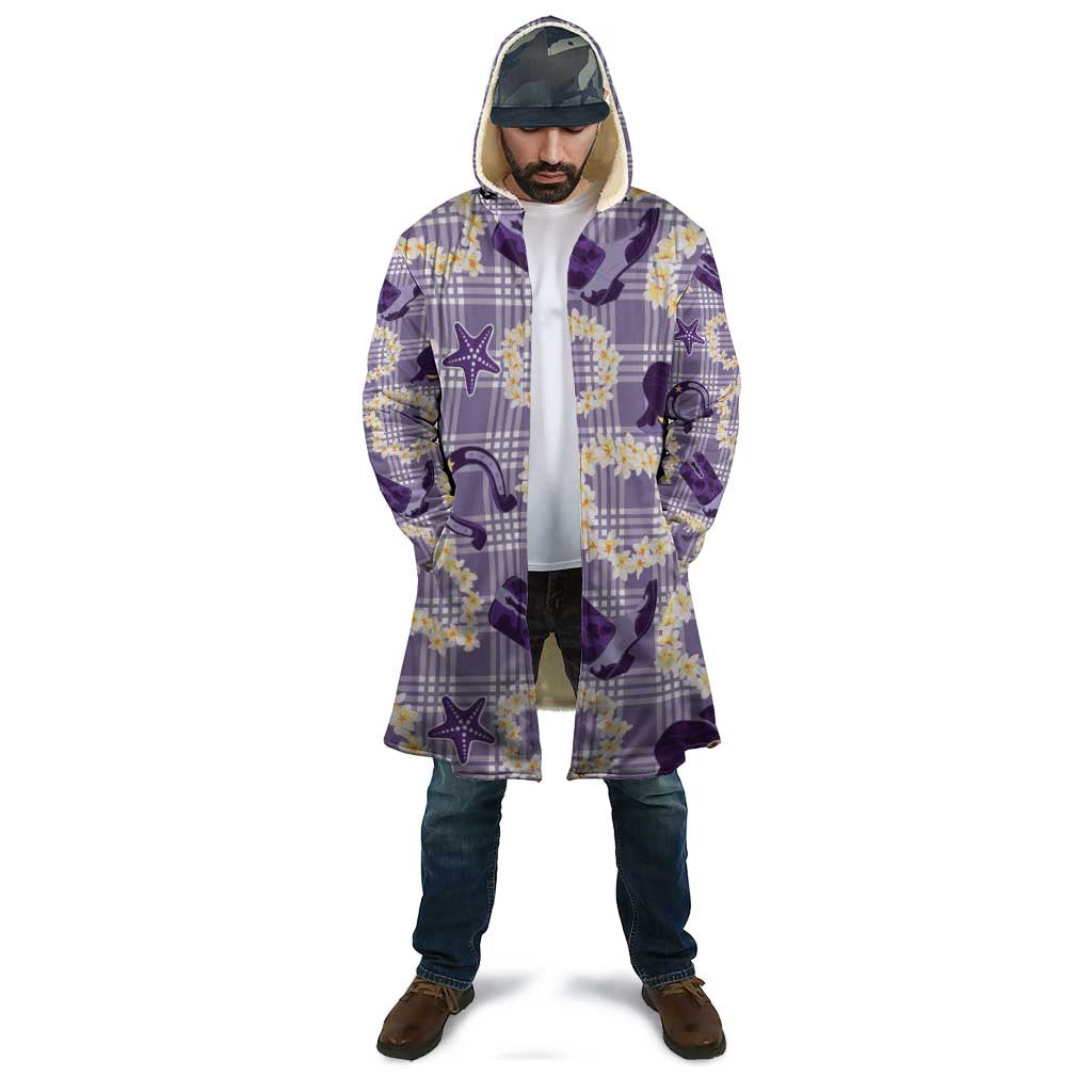 Aloha Hawaii Paniolo Lavender Palaka Cloak Coastal Rodeo - Polynesian Pride