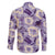 Aloha Hawaii Paniolo Lavender Palaka Family Matching Long Sleeve Bodycon Dress and Hawaiian Shirt Coastal Rodeo - Polynesian Pride