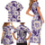 Aloha Hawaii Paniolo Lavender Palaka Family Matching Short Sleeve Bodycon Dress and Hawaiian Shirt Coastal Rodeo - Polynesian Pride
