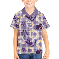 Aloha Hawaii Paniolo Lavender Palaka Hawaiian Shirt Coastal Rodeo - Polynesian Pride