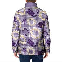 Aloha Hawaii Paniolo Lavender Palaka Padded Jacket Coastal Rodeo - Polynesian Pride