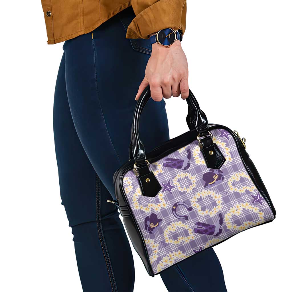 Aloha Hawaii Paniolo Lavender Palaka Shoulder Handbag Coastal Rodeo LT7 - Polynesian Pride