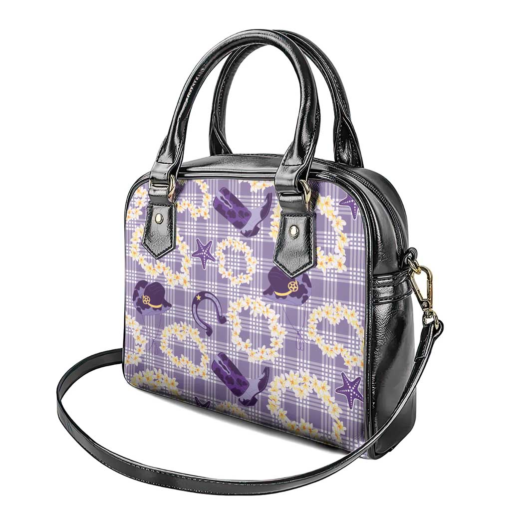 Aloha Hawaii Paniolo Lavender Palaka Shoulder Handbag Coastal Rodeo LT7 - Polynesian Pride