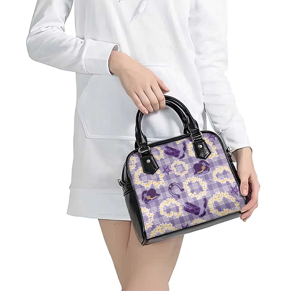 Aloha Hawaii Paniolo Lavender Palaka Shoulder Handbag Coastal Rodeo LT7 - Polynesian Pride