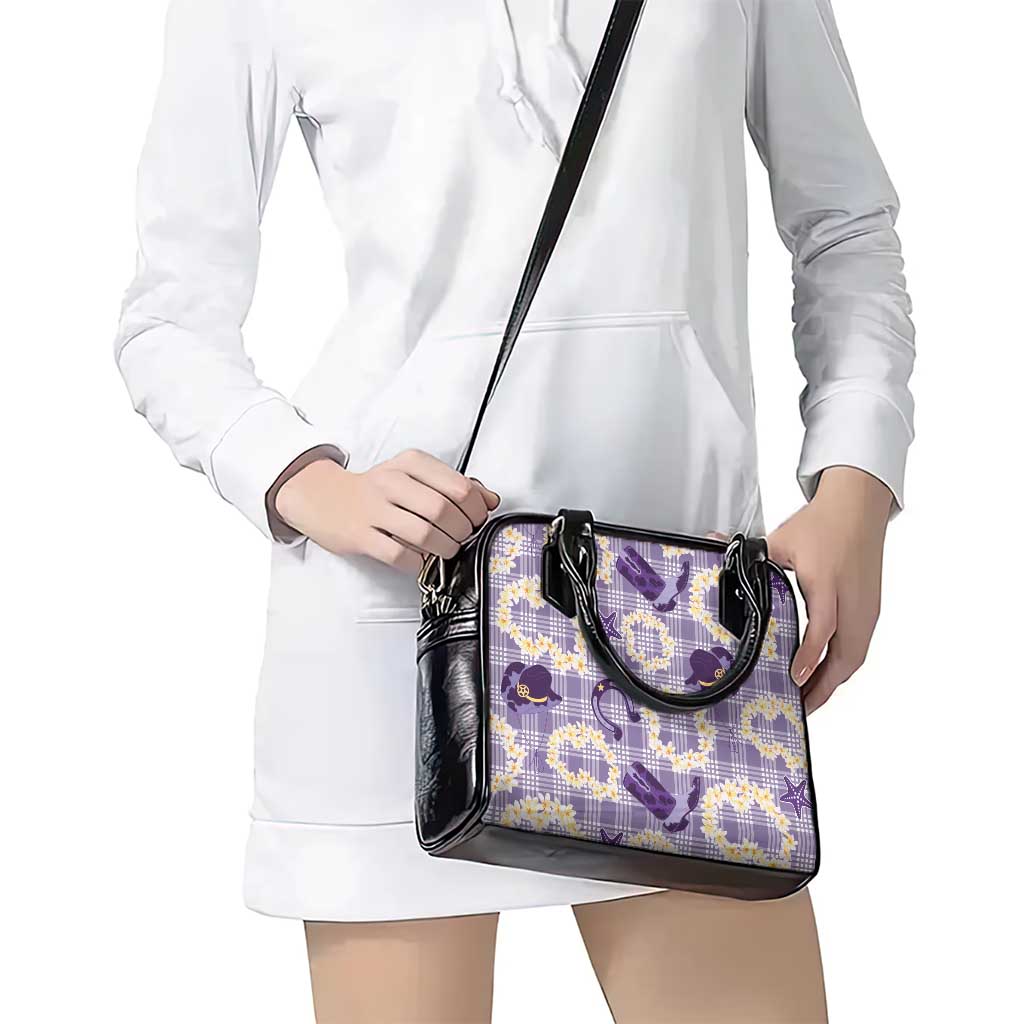Aloha Hawaii Paniolo Lavender Palaka Shoulder Handbag Coastal Rodeo LT7 - Polynesian Pride
