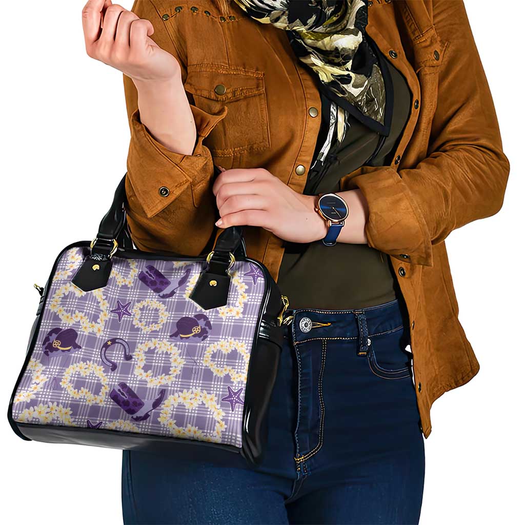 Aloha Hawaii Paniolo Lavender Palaka Shoulder Handbag Coastal Rodeo LT7 - Polynesian Pride