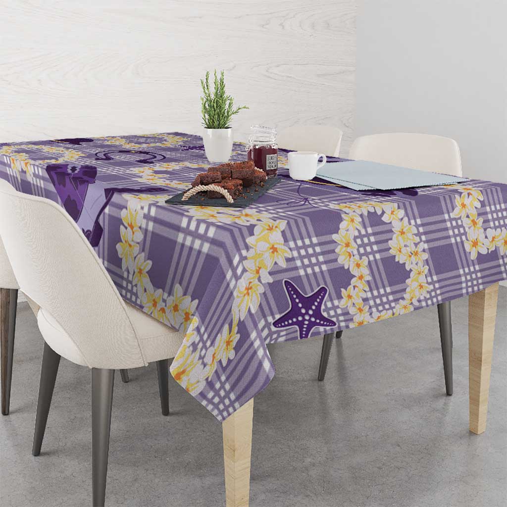 Aloha Hawaii Paniolo Lavender Palaka Tablecloth Coastal Rodeo LT7 - Polynesian Pride