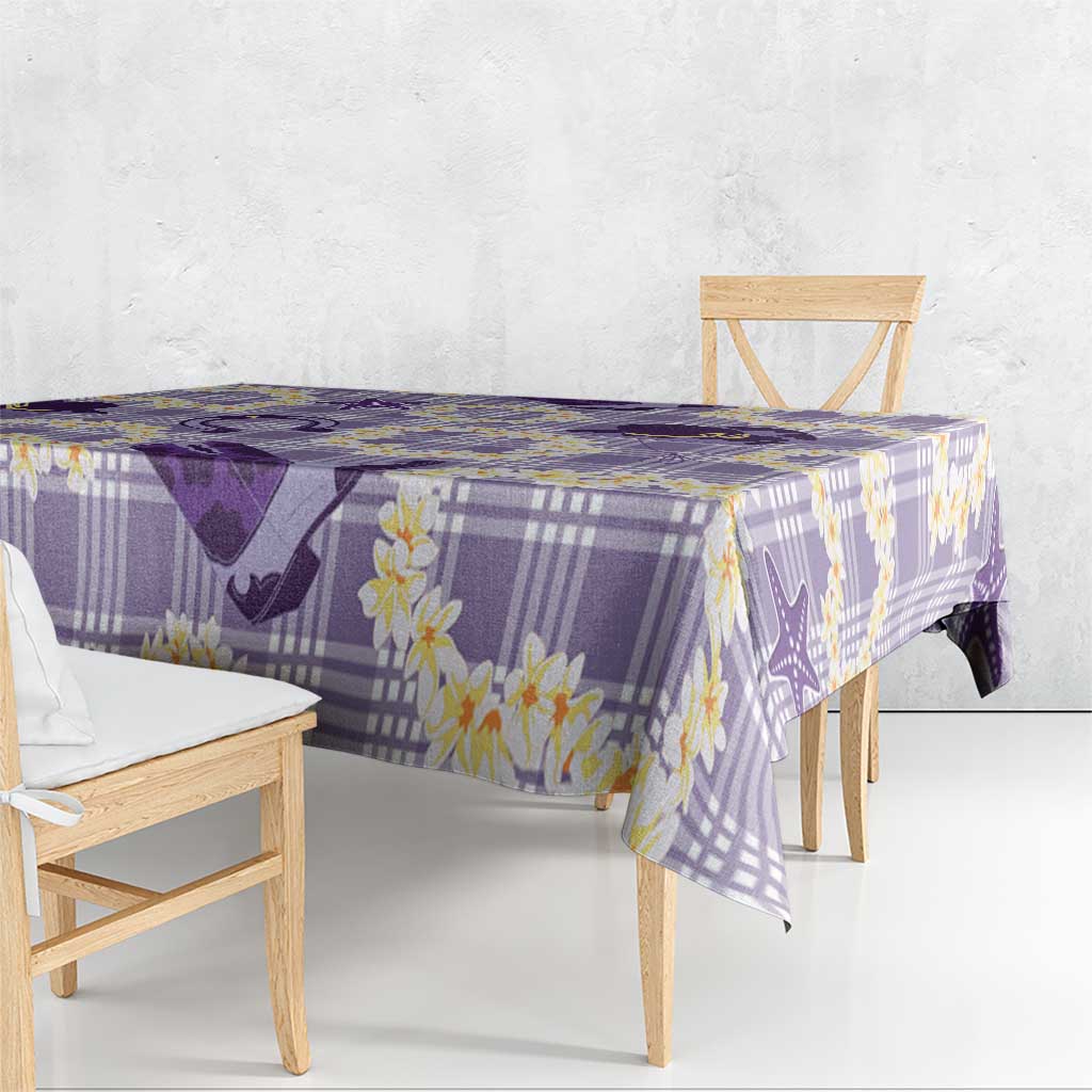 Aloha Hawaii Paniolo Lavender Palaka Tablecloth Coastal Rodeo LT7 - Polynesian Pride