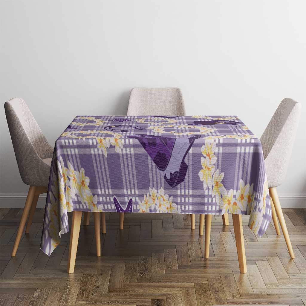 Aloha Hawaii Paniolo Lavender Palaka Tablecloth Coastal Rodeo LT7 - Polynesian Pride