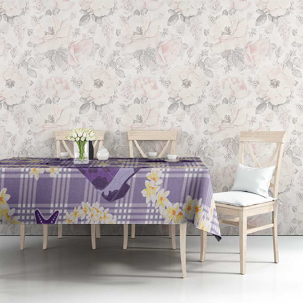 Aloha Hawaii Paniolo Lavender Palaka Tablecloth Coastal Rodeo LT7 - Polynesian Pride