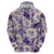 Aloha Hawaii Paniolo Lavender Palaka Zip Hoodie Coastal Rodeo - Polynesian Pride