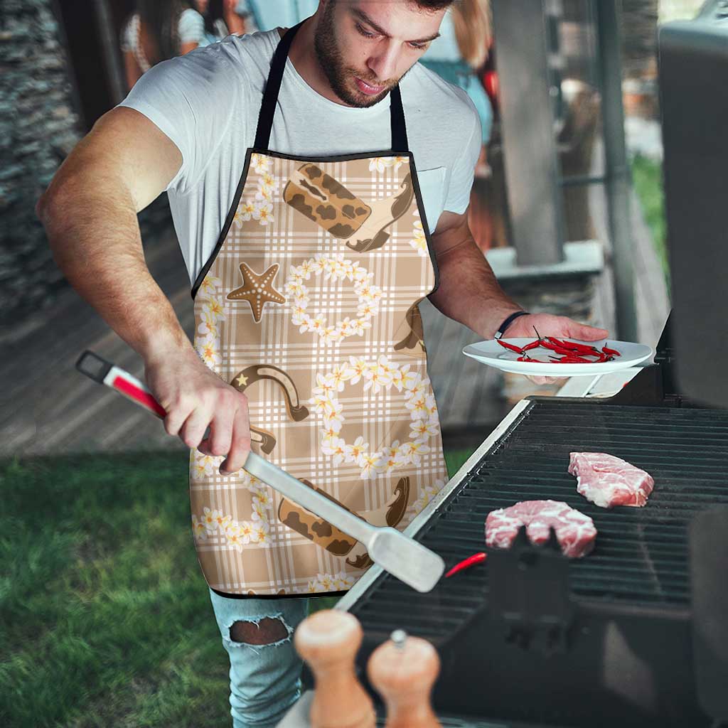 Aloha Hawaii Paniolo Khaki Palaka Apron Coastal Rodeo - Polynesian Pride