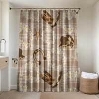 Aloha Hawaii Paniolo Khaki Palaka Bathroom Set Coastal Rodeo - Polynesian Pride