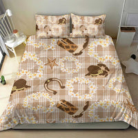 Aloha Hawaii Paniolo Khaki Palaka Bedding Set Coastal Rodeo - Polynesian Pride