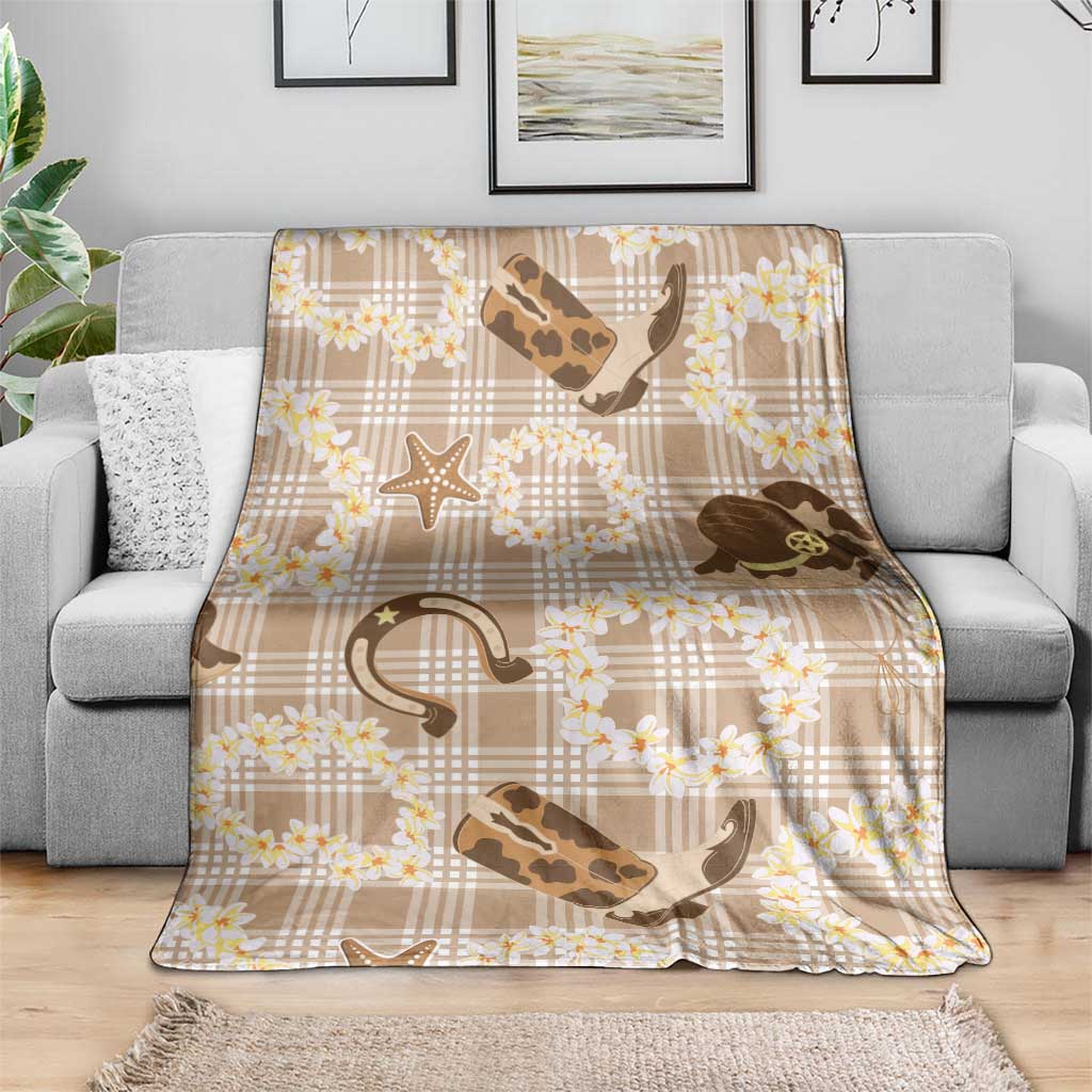 Aloha Hawaii Paniolo Khaki Palaka Blanket Coastal Rodeo LT7 - Polynesian Pride