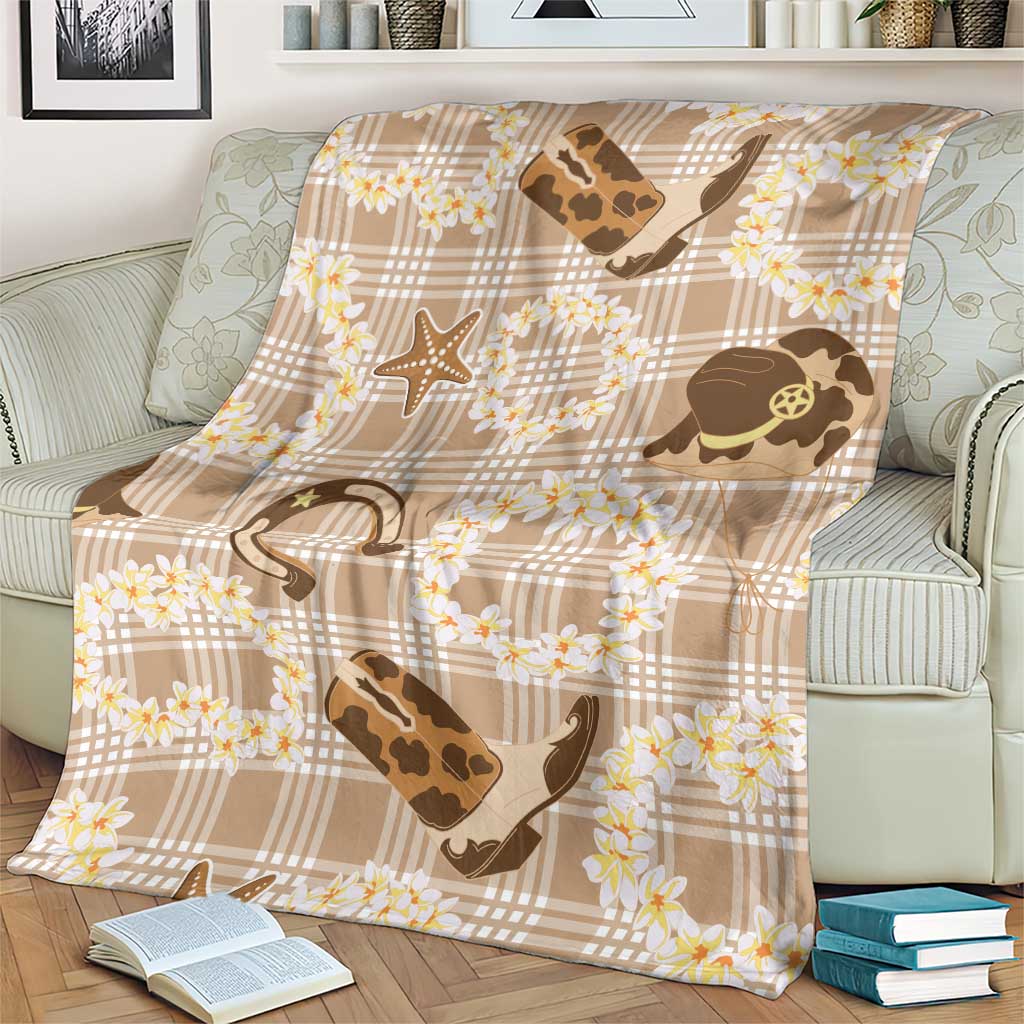 Aloha Hawaii Paniolo Khaki Palaka Blanket Coastal Rodeo LT7 - Polynesian Pride