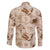 Aloha Hawaii Paniolo Khaki Palaka Family Matching Long Sleeve Bodycon Dress and Hawaiian Shirt Coastal Rodeo - Polynesian Pride