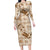 Aloha Hawaii Paniolo Khaki Palaka Family Matching Long Sleeve Bodycon Dress and Hawaiian Shirt Coastal Rodeo - Polynesian Pride
