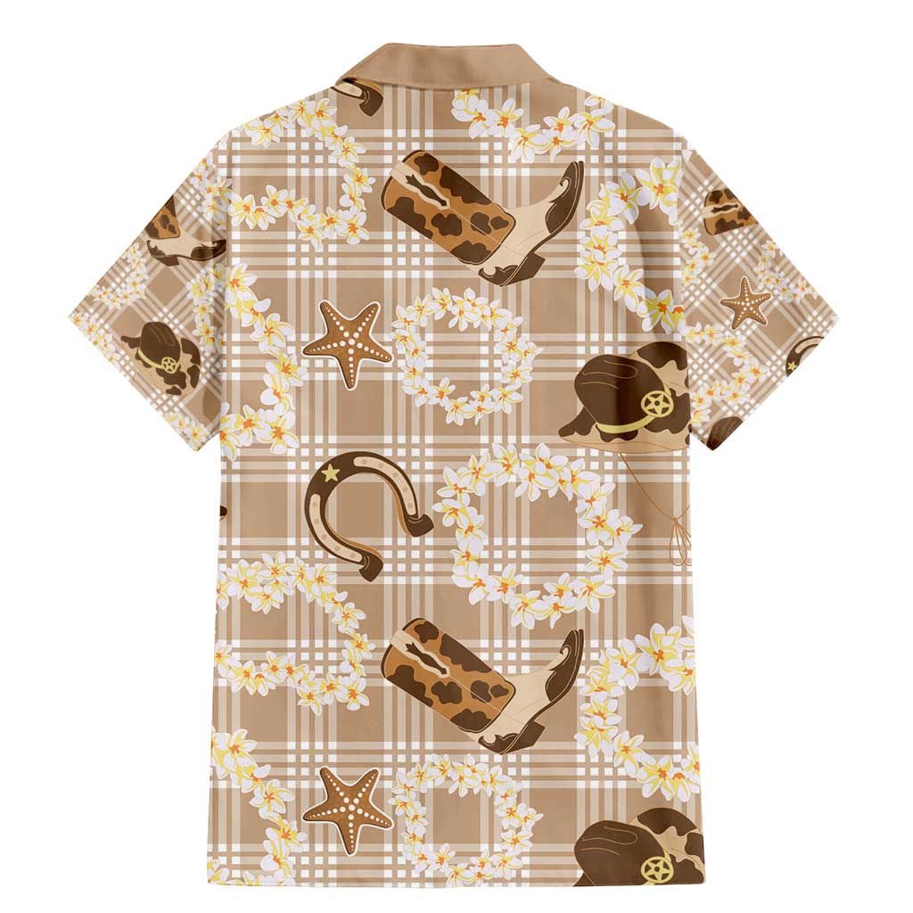 Aloha Hawaii Paniolo Khaki Palaka Family Matching Mermaid Dress and Hawaiian Shirt Coastal Rodeo - Polynesian Pride