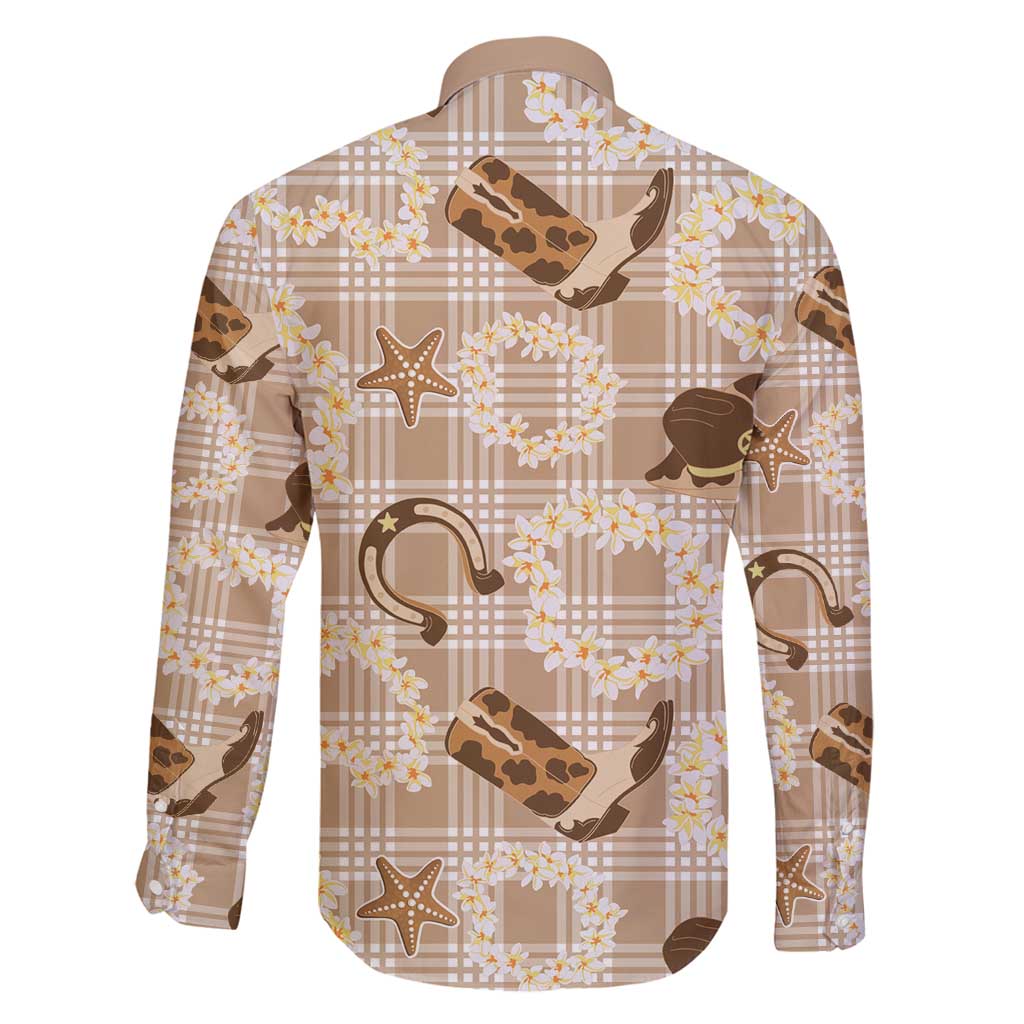 Aloha Hawaii Paniolo Khaki Palaka Family Matching Puletasi and Hawaiian Shirt Coastal Rodeo - Polynesian Pride