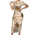 Aloha Hawaii Paniolo Khaki Palaka Family Matching Short Sleeve Bodycon Dress and Hawaiian Shirt Coastal Rodeo - Polynesian Pride