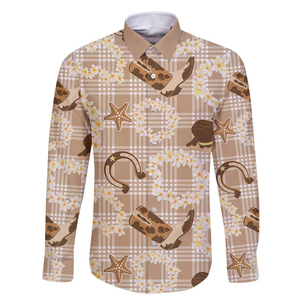 Aloha Hawaii Paniolo Khaki Palaka Family Matching Summer Maxi Dress and Hawaiian Shirt Coastal Rodeo - Polynesian Pride