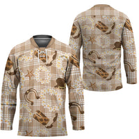 Aloha Hawaii Paniolo Khaki Palaka Hockey Jersey Coastal Rodeo - Polynesian Pride