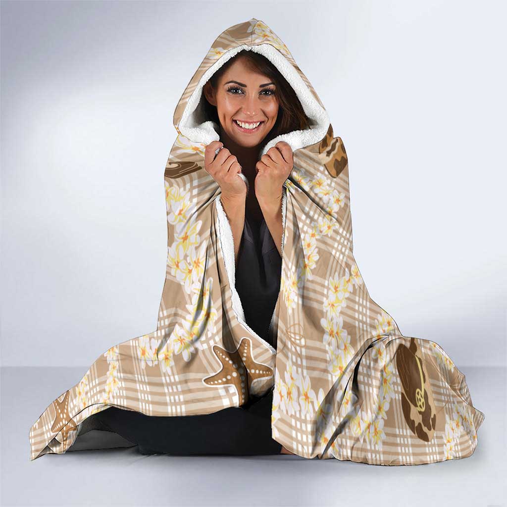 Aloha Hawaii Paniolo Khaki Palaka Hooded Blanket Coastal Rodeo LT7 - Polynesian Pride