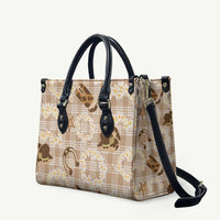 Aloha Hawaii Paniolo Khaki Palaka Leather Bag Coastal Rodeo - Polynesian Pride