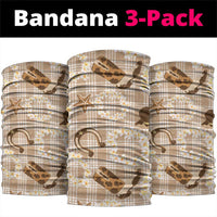 Aloha Hawaii Paniolo Khaki Palaka Neck Gaiter Coastal Rodeo LT7 package One Size: 25*50cm Khaki - Polynesian Pride