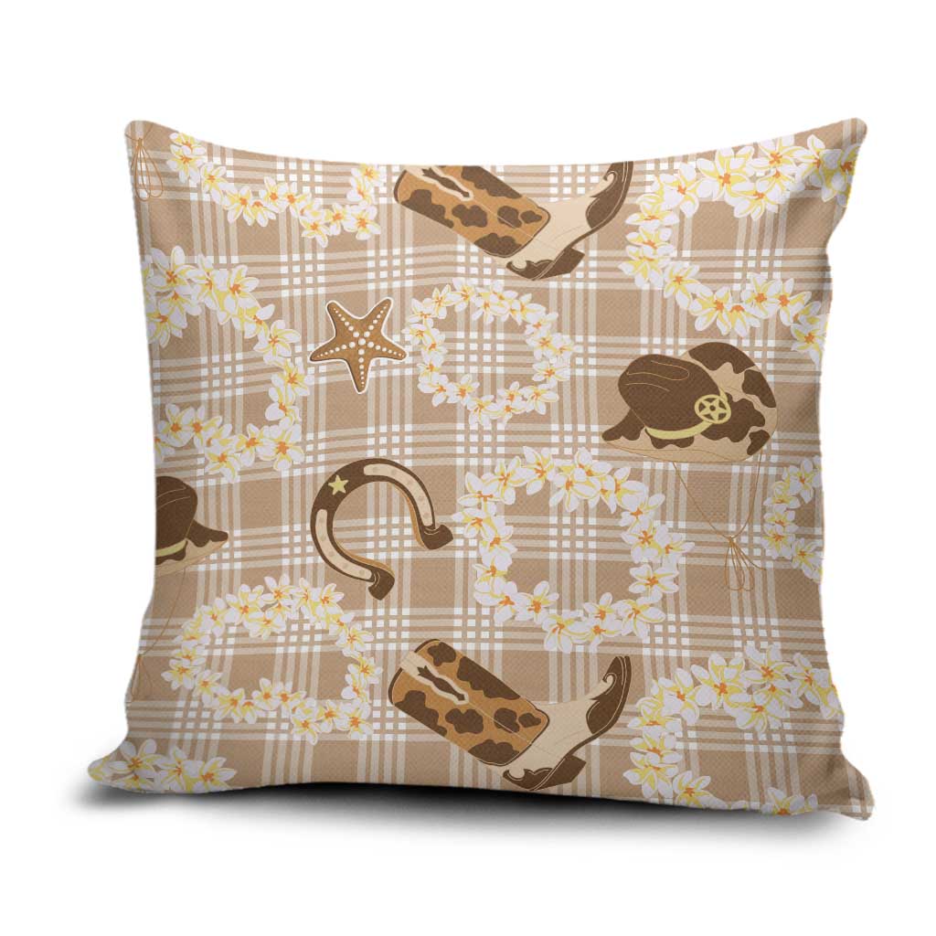 Aloha Hawaii Paniolo Khaki Palaka Pillow Cover Coastal Rodeo LT7 Khaki - Polynesian Pride