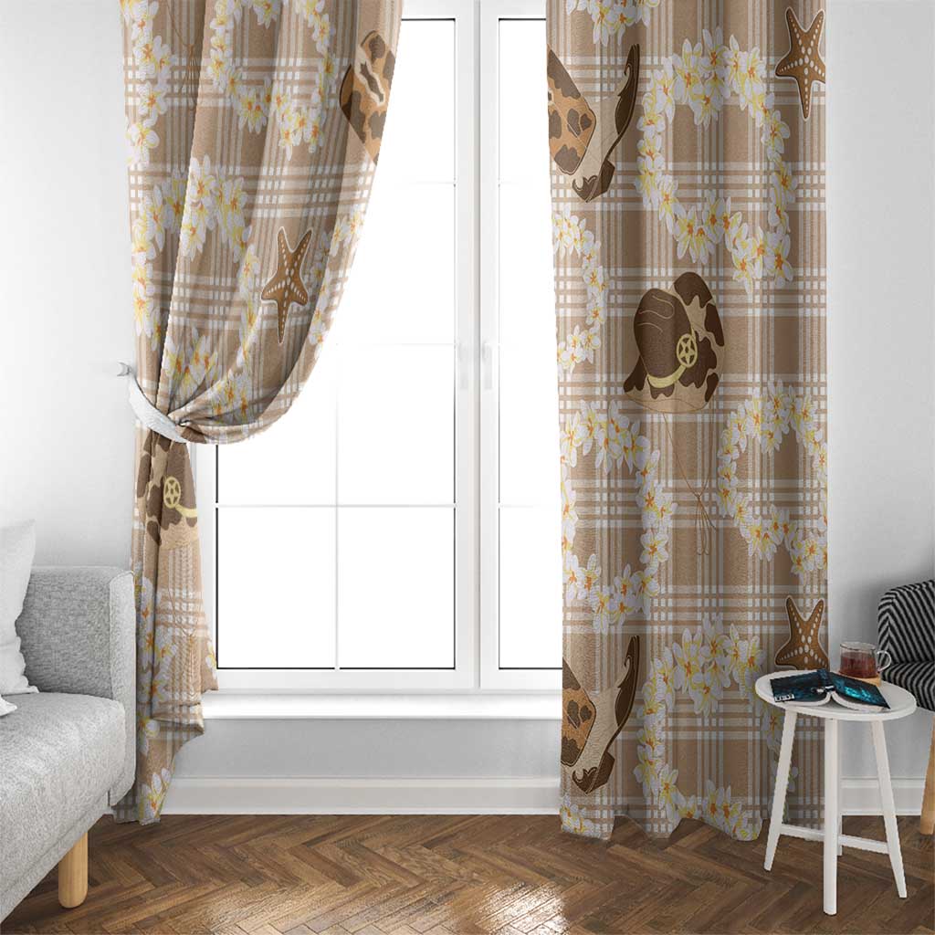Aloha Hawaii Paniolo Khaki Palaka Window Curtain Coastal Rodeo LT7 - Polynesian Pride