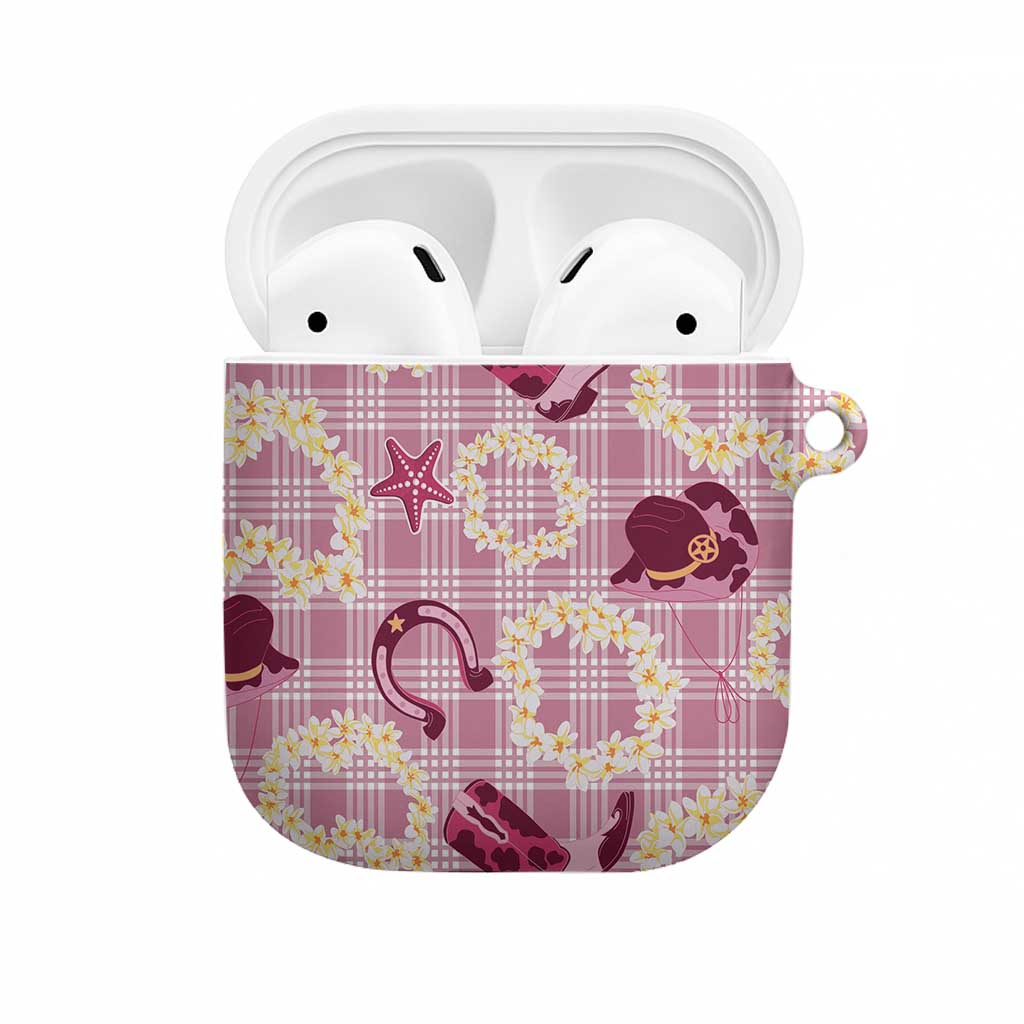 Aloha Hawaii Paniolo Lokelani Rose Palaka AirPods Case Coastal Rodeo - Polynesian Pride