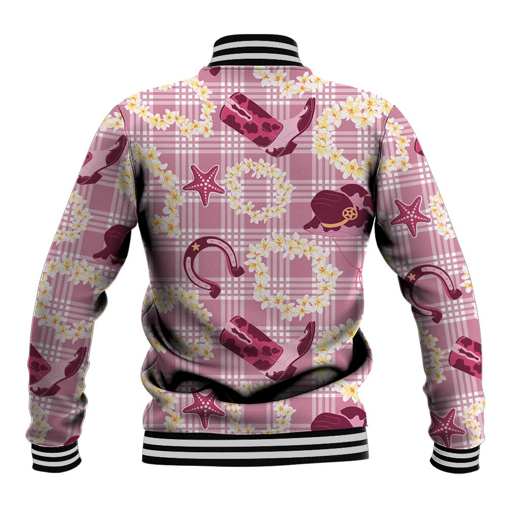 Aloha Hawaii Paniolo Lokelani Rose Palaka Baseball Jacket Coastal Rodeo - Polynesian Pride