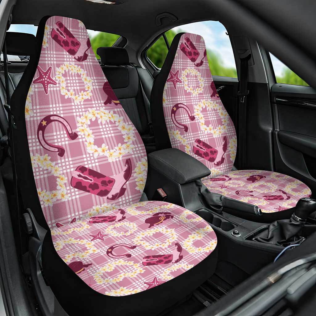 Aloha Hawaii Paniolo Lokelani Rose Palaka Car Seat Cover Coastal Rodeo - Polynesian Pride