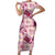 Aloha Hawaii Paniolo Lokelani Rose Palaka Family Matching Short Sleeve Bodycon Dress and Hawaiian Shirt Coastal Rodeo - Polynesian Pride