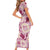 Aloha Hawaii Paniolo Lokelani Rose Palaka Family Matching Short Sleeve Bodycon Dress and Hawaiian Shirt Coastal Rodeo - Polynesian Pride