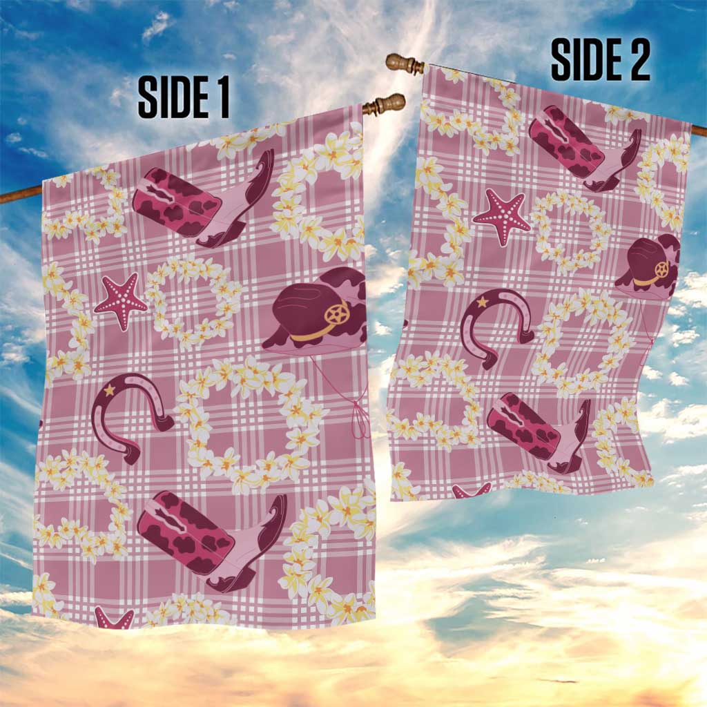 Aloha Hawaii Paniolo Lokelani Rose Palaka Garden Flag Coastal Rodeo - Polynesian Pride