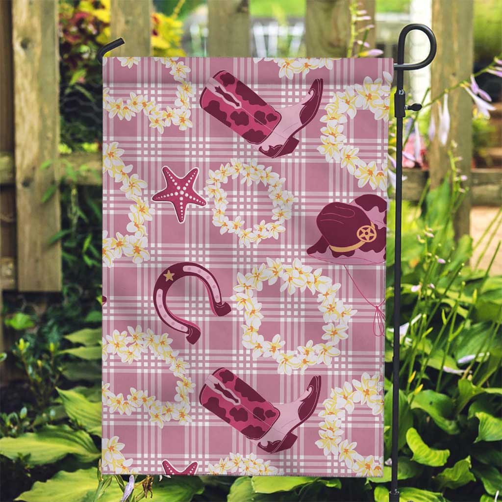 Aloha Hawaii Paniolo Lokelani Rose Palaka Garden Flag Coastal Rodeo - Polynesian Pride