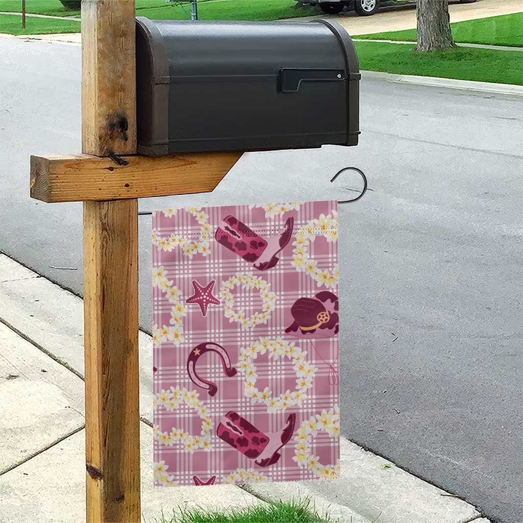 Aloha Hawaii Paniolo Lokelani Rose Palaka Garden Flag Coastal Rodeo - Polynesian Pride