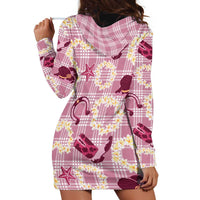 Aloha Hawaii Paniolo Lokelani Rose Palaka Hoodie Dress Coastal Rodeo - Polynesian Pride