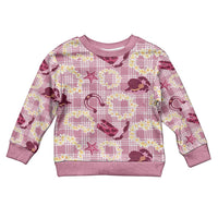 Aloha Hawaii Paniolo Lokelani Rose Palaka Kid Ugly Christmas Sweater Coastal Rodeo - Polynesian Pride