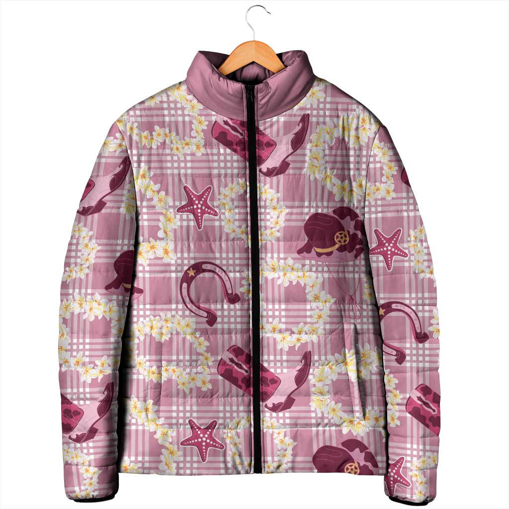 Aloha Hawaii Paniolo Lokelani Rose Palaka Padded Jacket Coastal Rodeo - Polynesian Pride